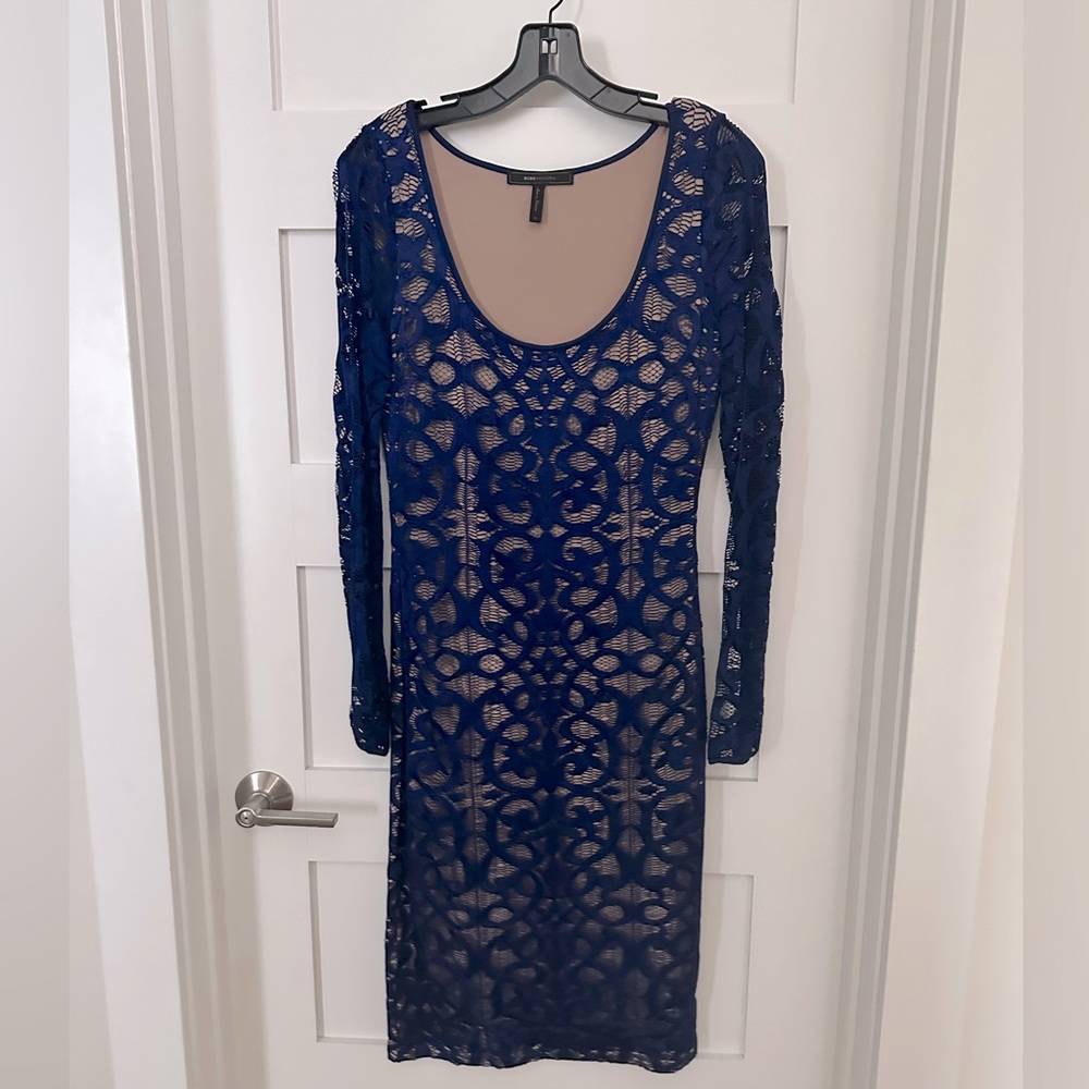 Bcbg royal blue lace body on dress